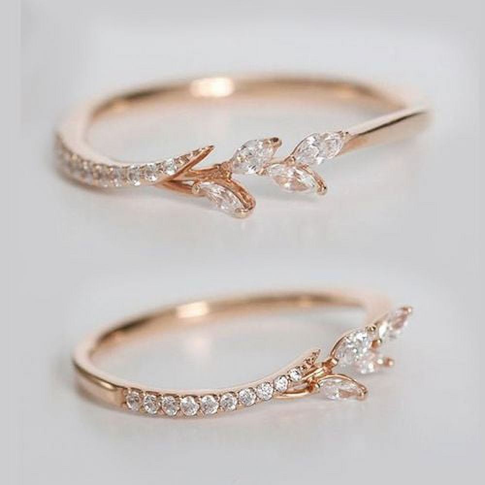 The two leaf ring for women - Rings - Diamond